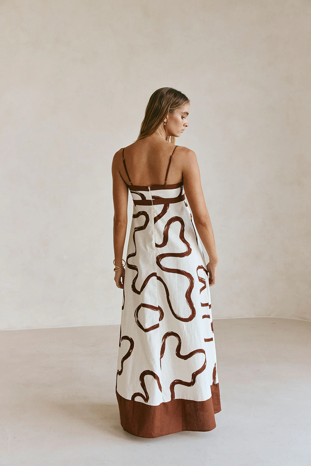 SAMPLE-Addy Dress - Marbled Mocha