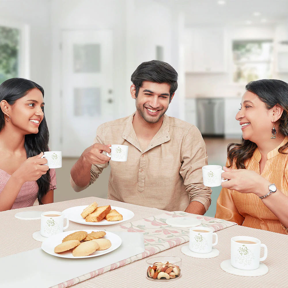 Larah by Borosil Ingot Mug Set, 240ml x 2