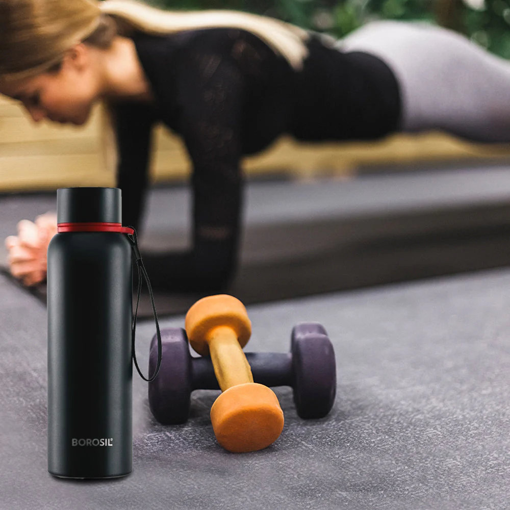 Borosil Trek Black Personalise, 700ml