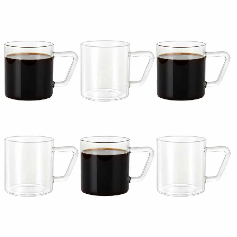 Borosil Vision Espresso Cup Set, 120ml x 6