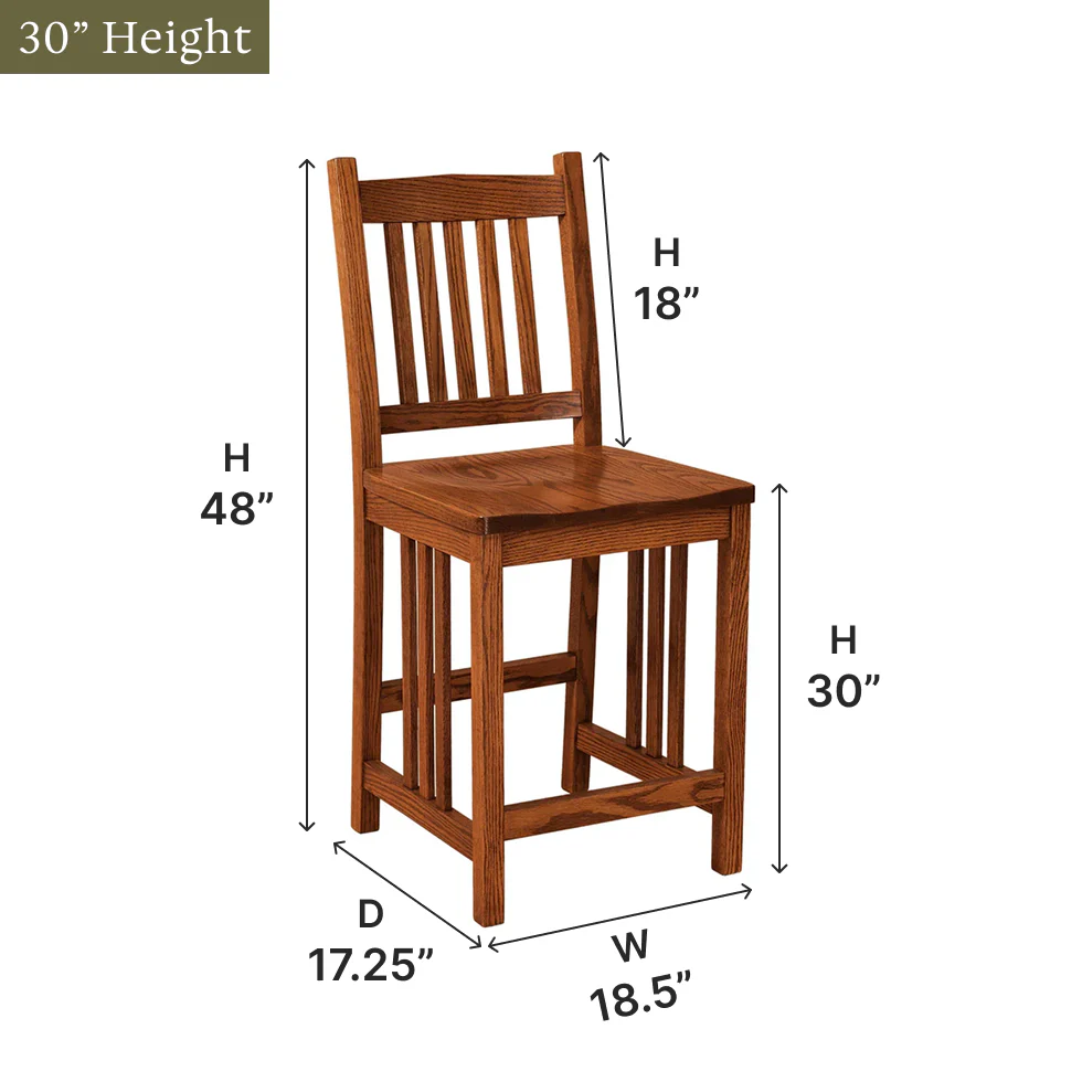 Amish Mission Bar Chair