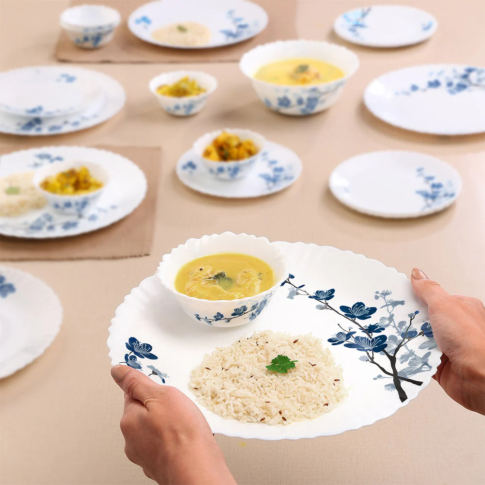 Larah by Borosil Mimosa Dinner Set, 19 pc