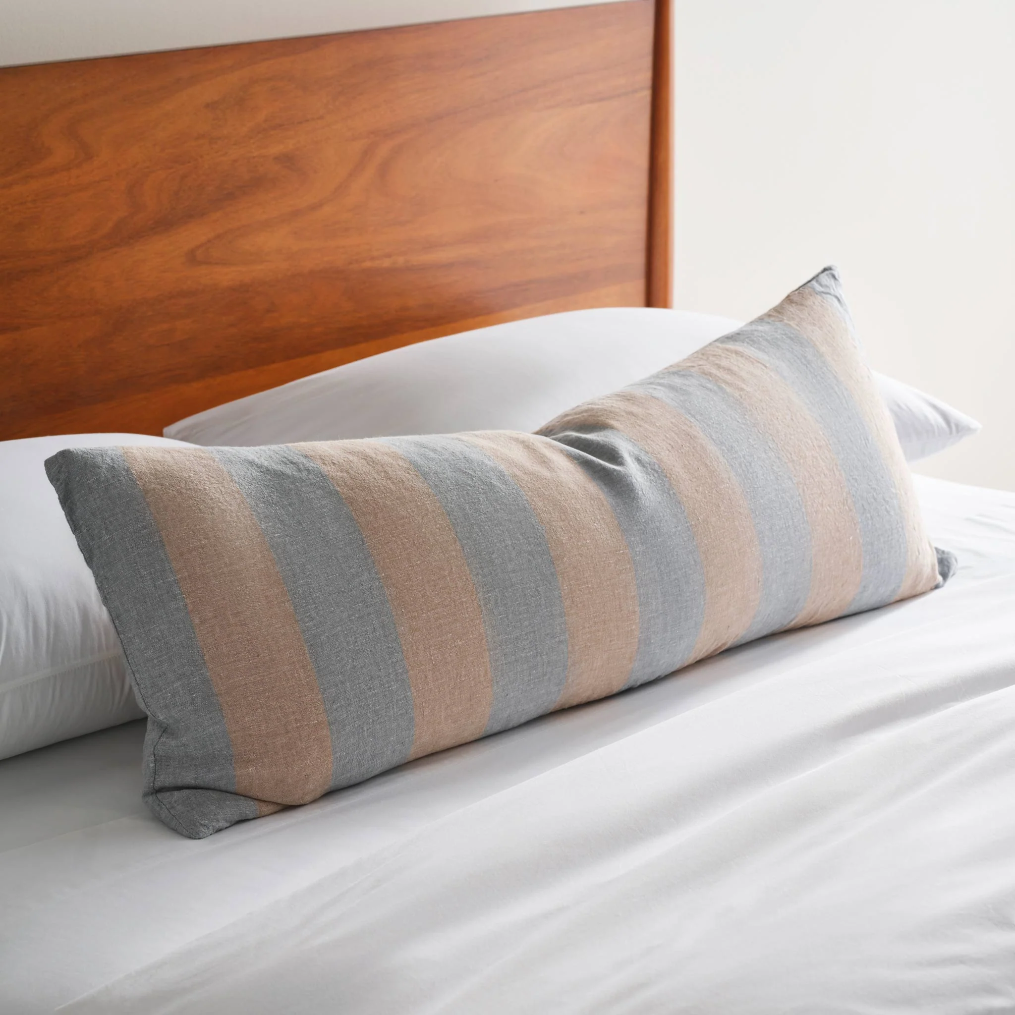 Washed European Linen Lumbar Pillow Cover