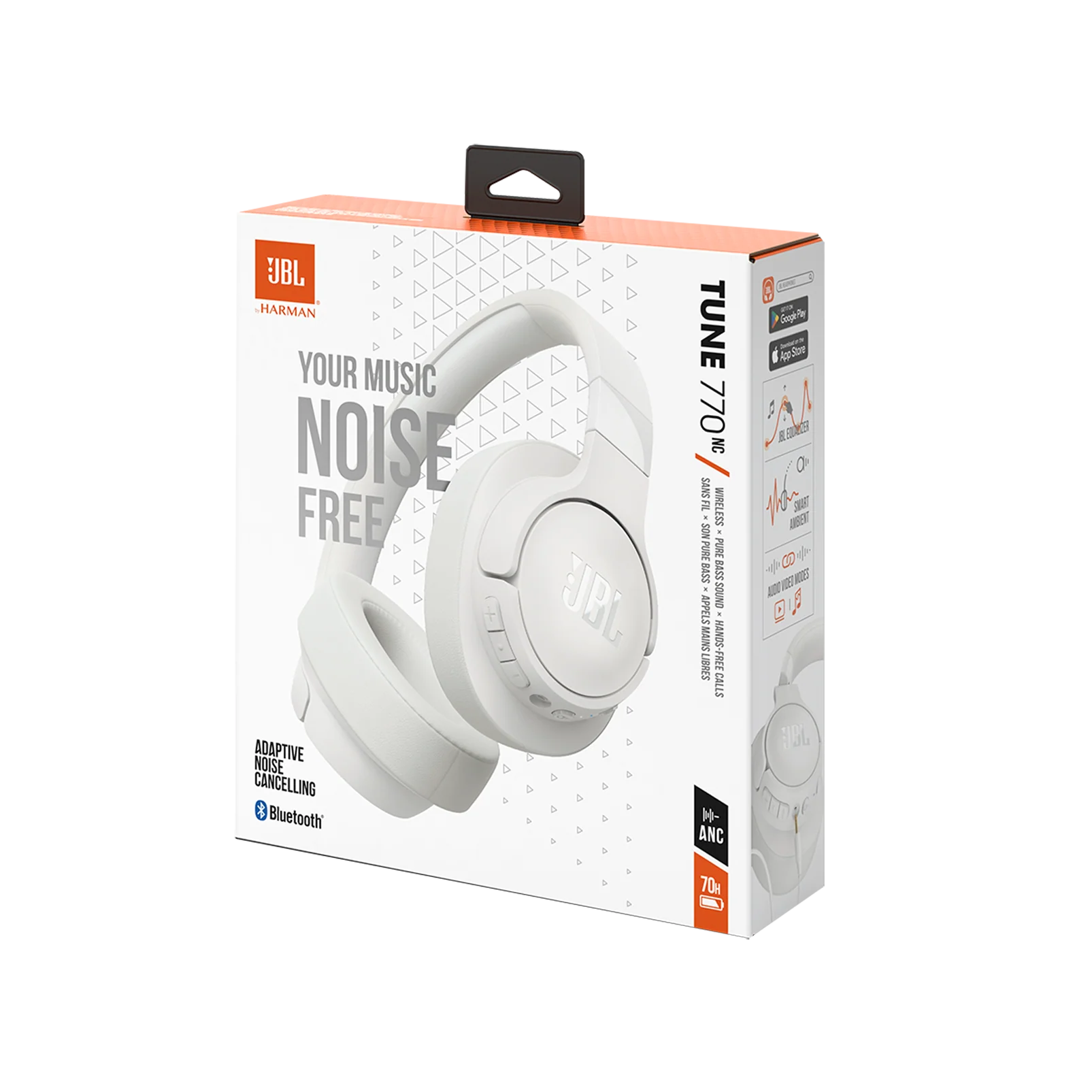 JBL Tune 770NC Wireless Over-Ear Noise Cancelling Headphone | JBLT770NCWHT