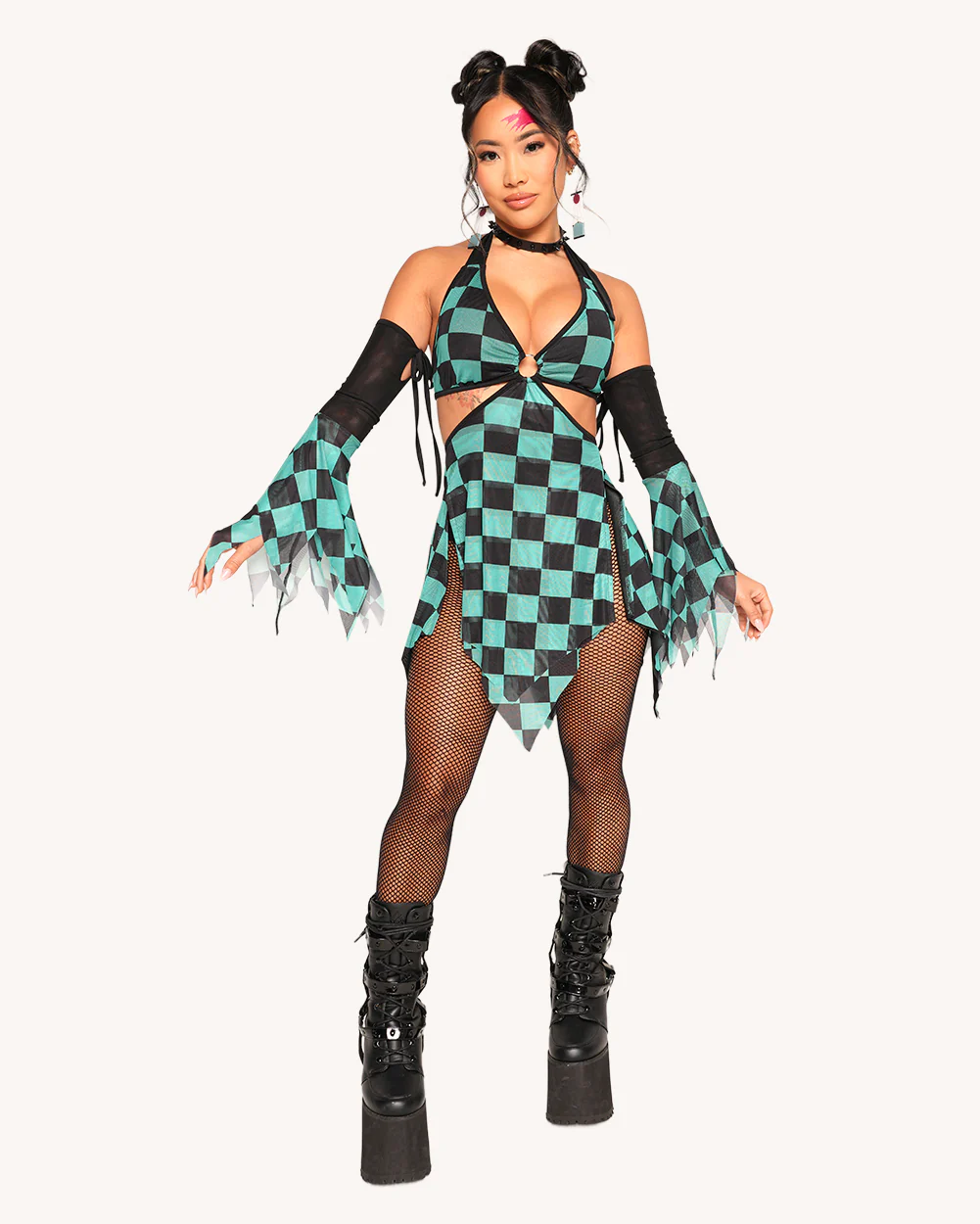 Demon's Mercy Mesh Dress with Sleeves