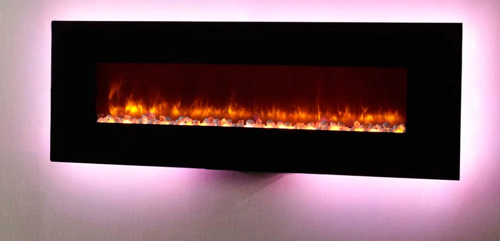 Dynasty 70-In Wall Mount Electric Fireplace