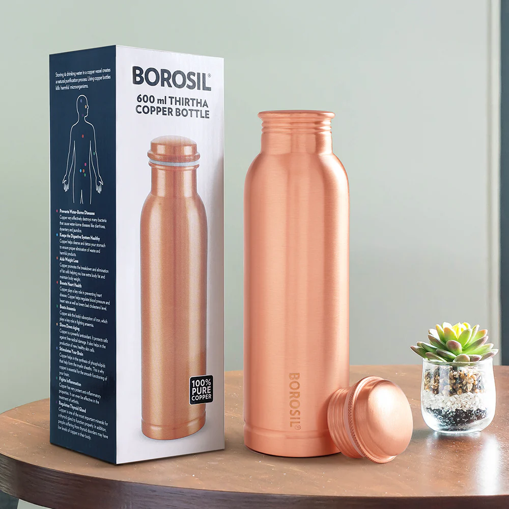 Thirtha-Plain Copper Bottle