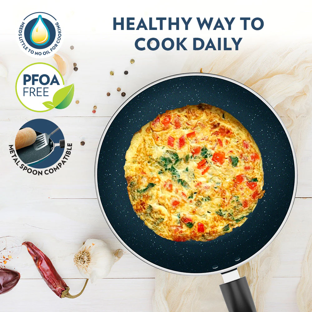 Borosil Pro Chef Non-stick Fry Pan, 24 cm