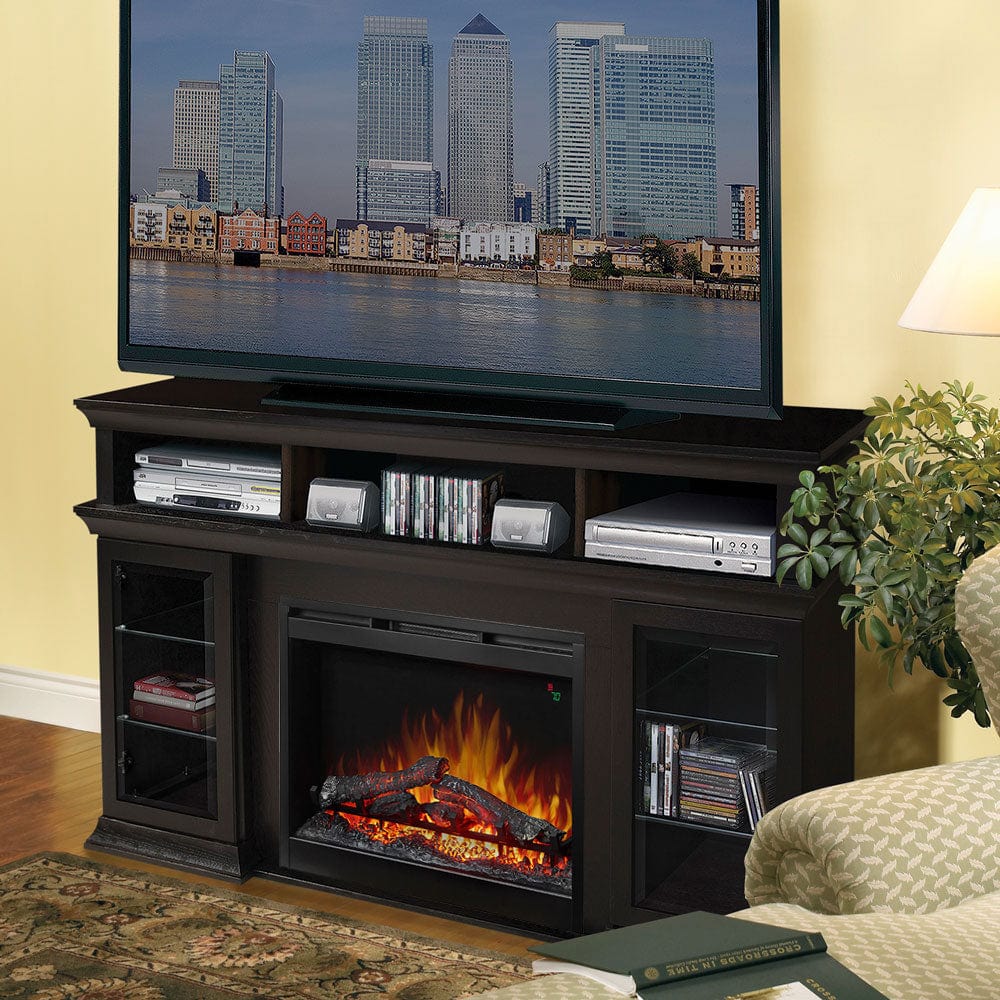 Bennett Espresso Electric Fireplace Entertainment Center