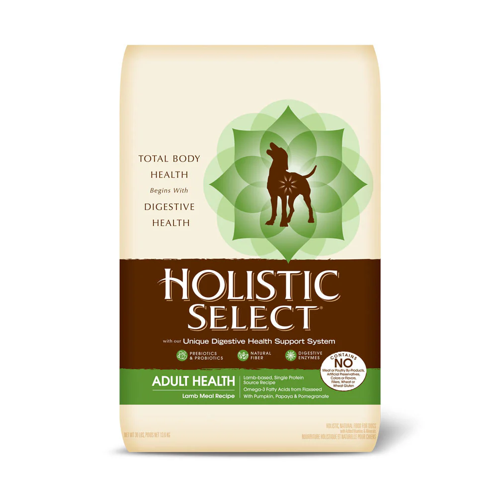 Holistic Select® Adult Health Lamb Meal Recipe Dog Food 30 Lbs
