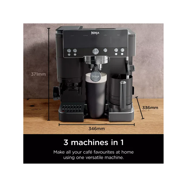 Ninja Luxe Caf茅 Premier Series 3-in-1 Espresso Machine 鈥?Midnight Black | ES601UKBK
