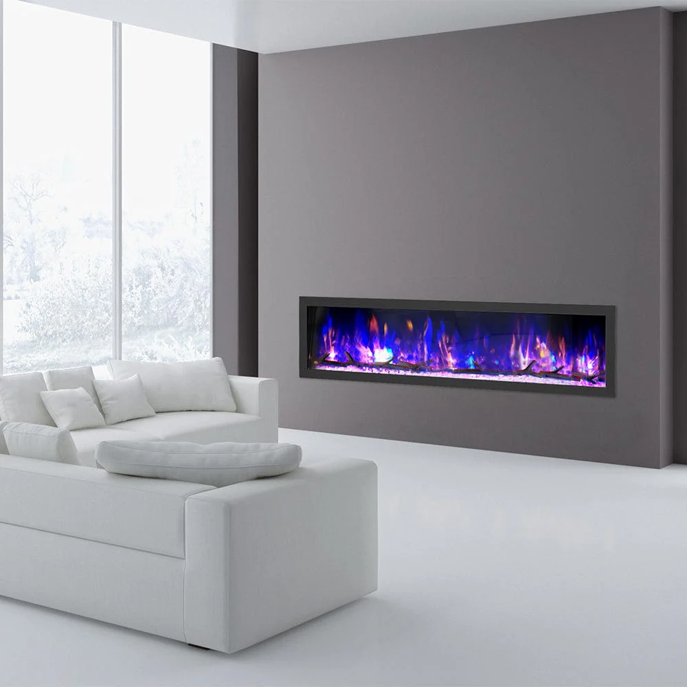 Dynasty 74-in Cascade Linear Electric Fireplace