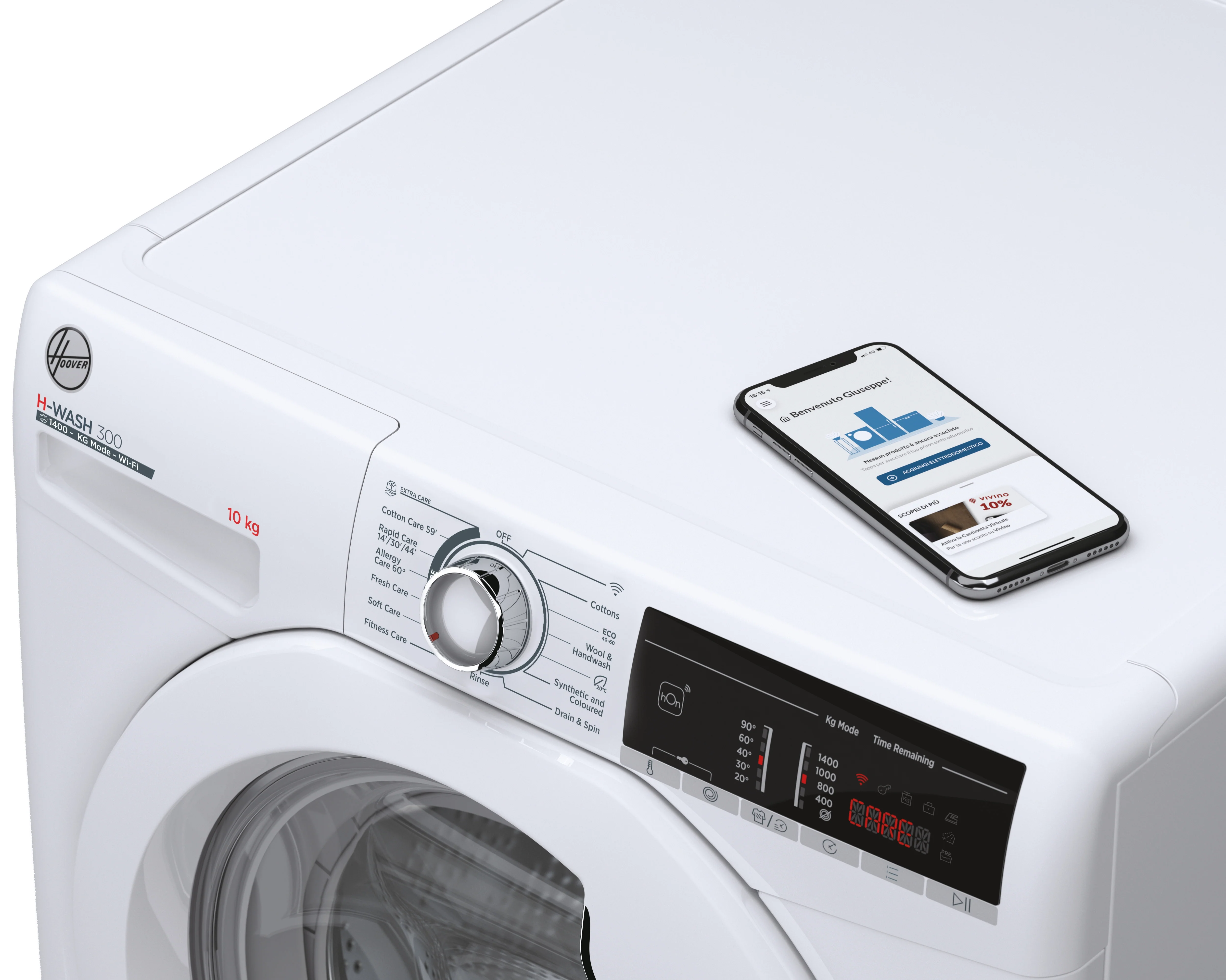 Hoover H-Wash 300 10kg Washing Machine - White | H3WO4105TA4/1-80