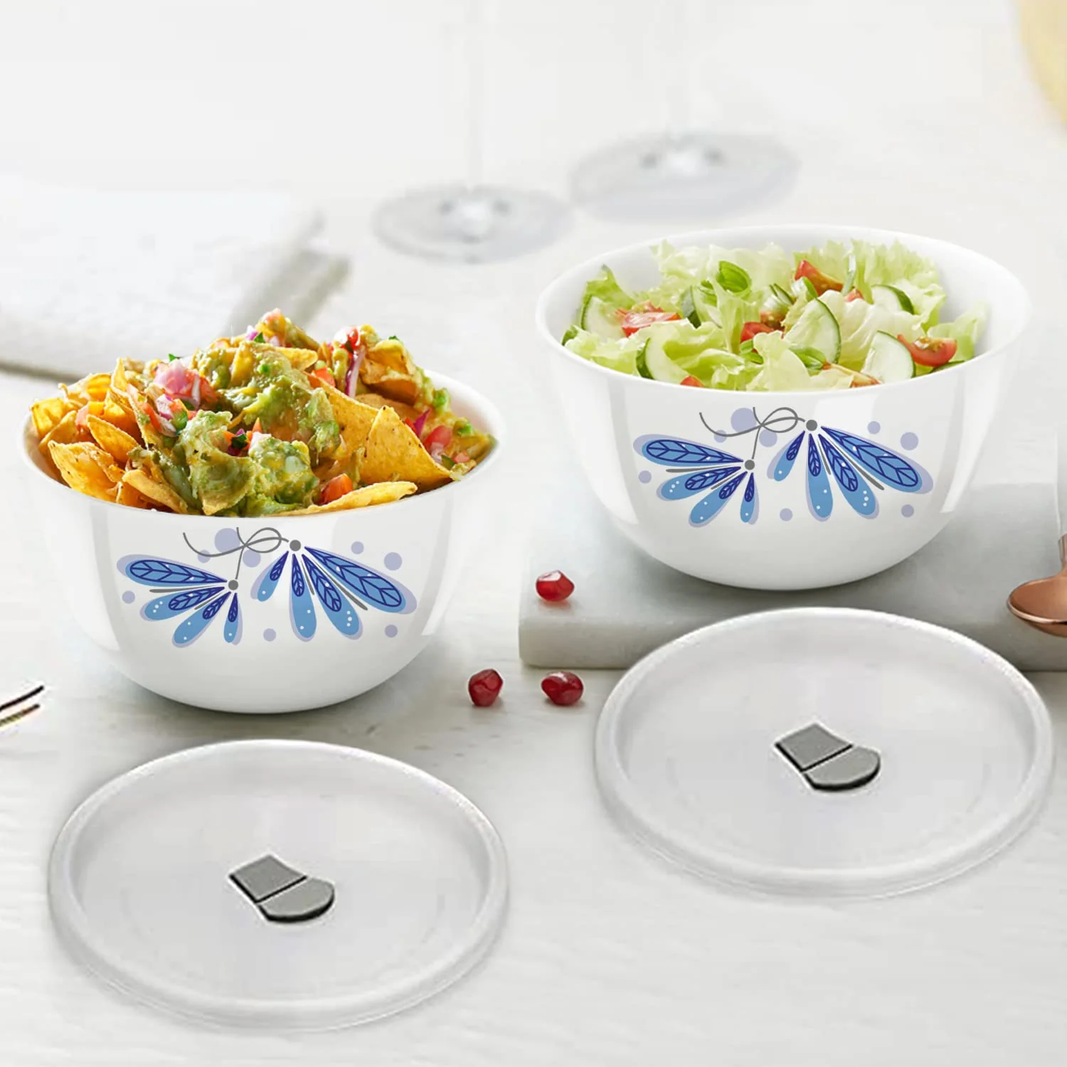 Larah by Borosil Twilight 4 pc Mixing Bowl, 750 ml x 2