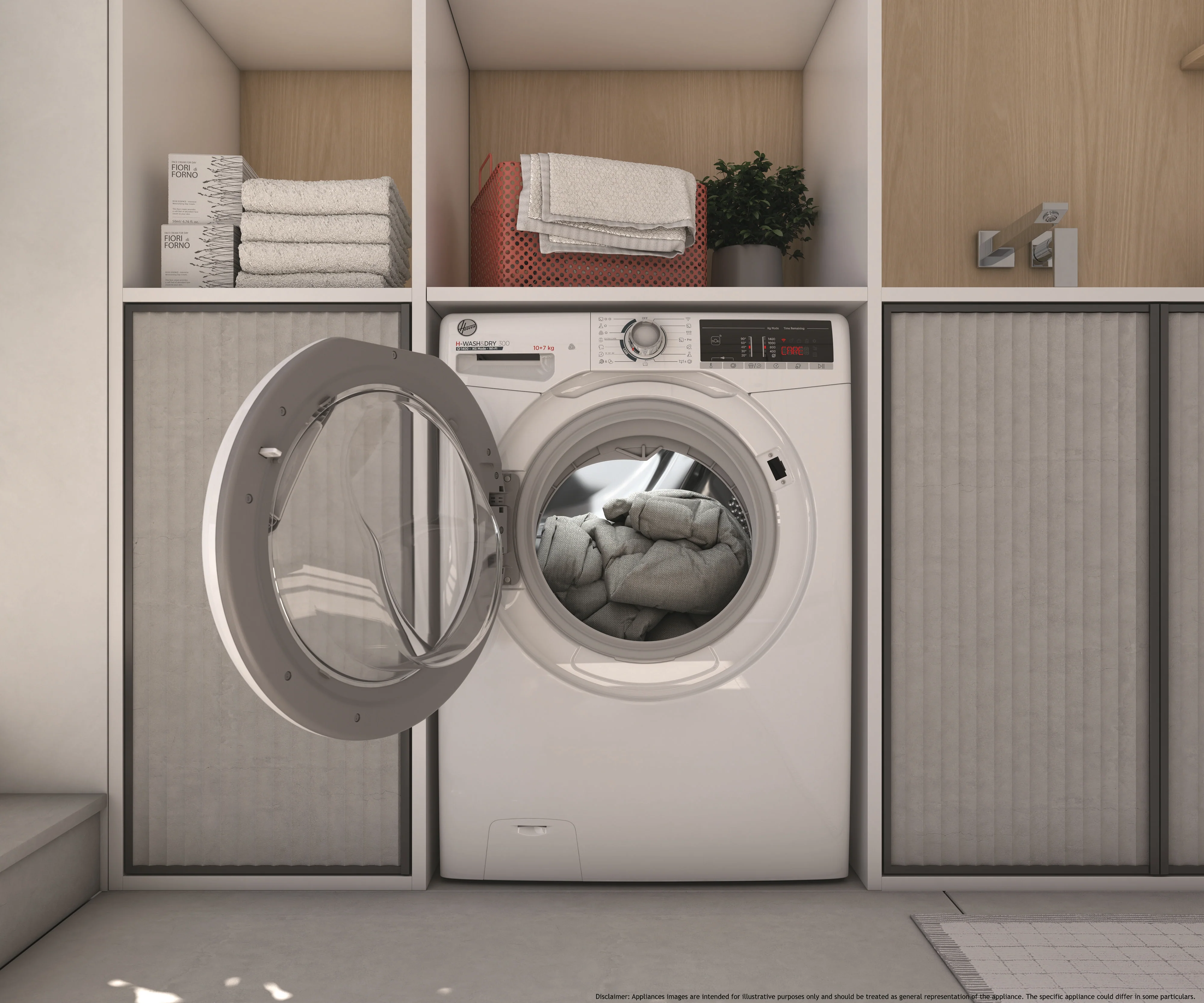 Hoover H-Wash 300 10kg Washing Machine - White | H3WO4105TA4/1-80