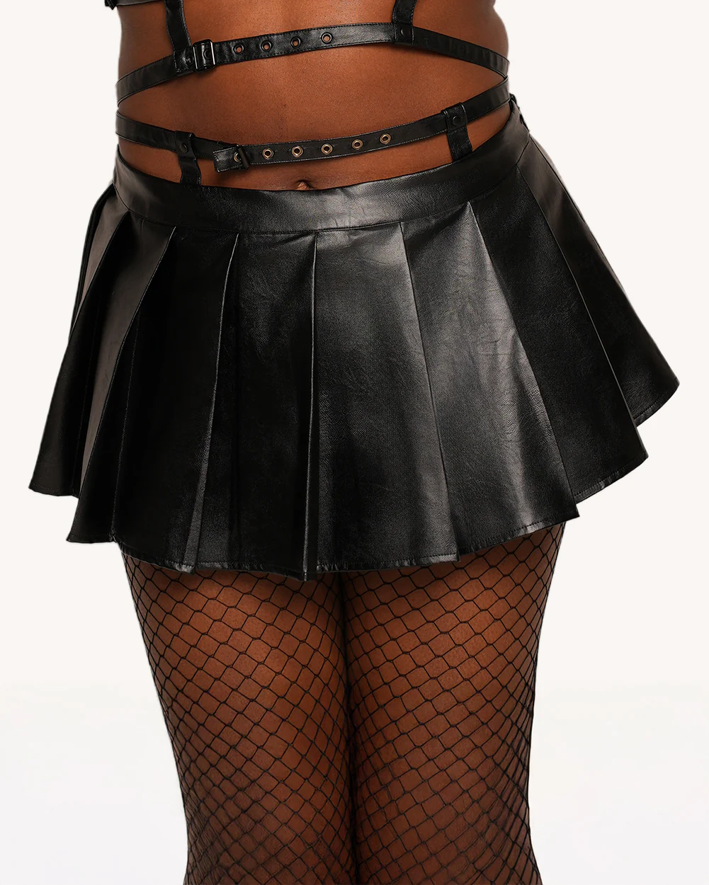 Power Play Faux Leather Skirt