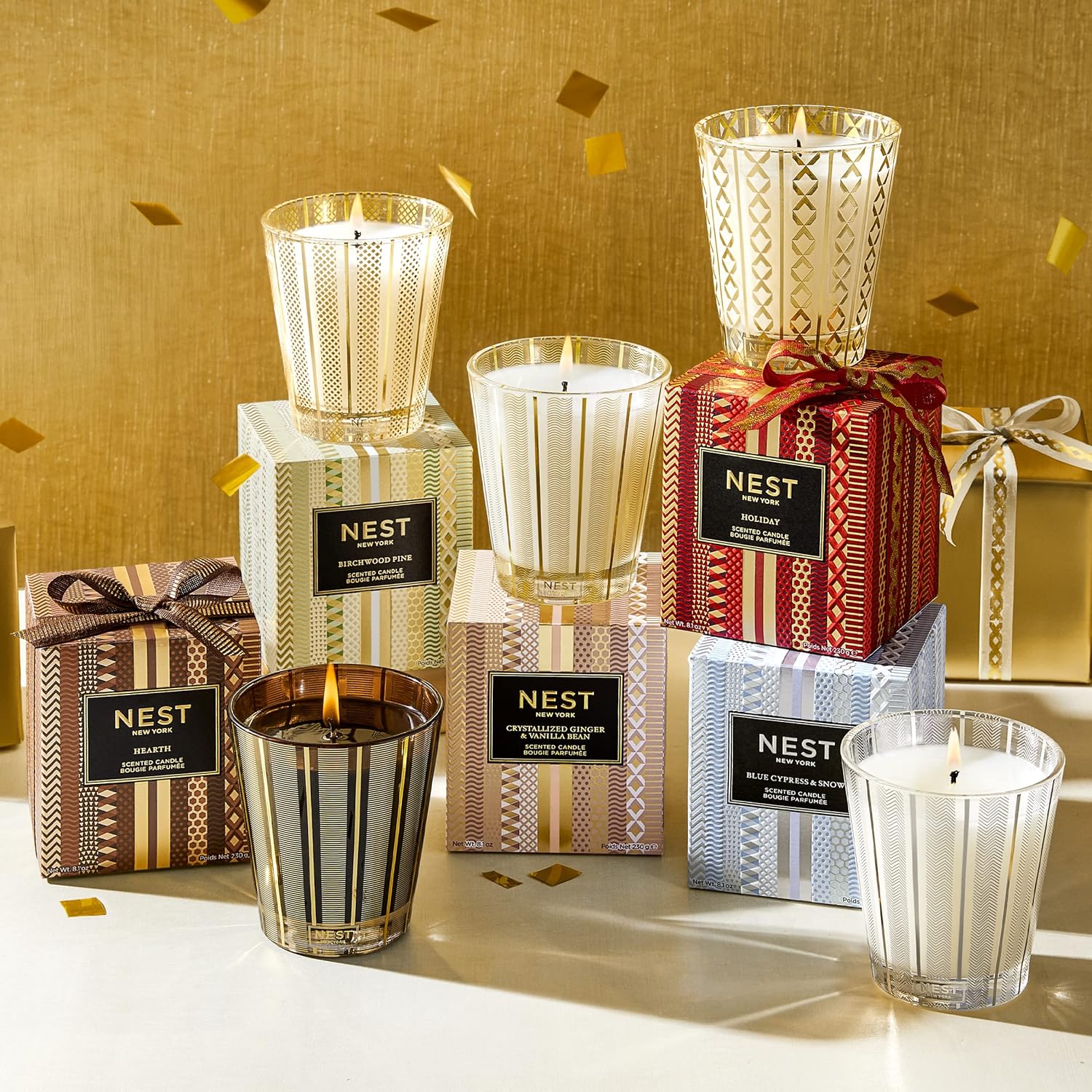 Scented Classic Candle, Holiday - 8.1 oz - Up to 60-Hour Burn Time - Reusable Glass Vessel