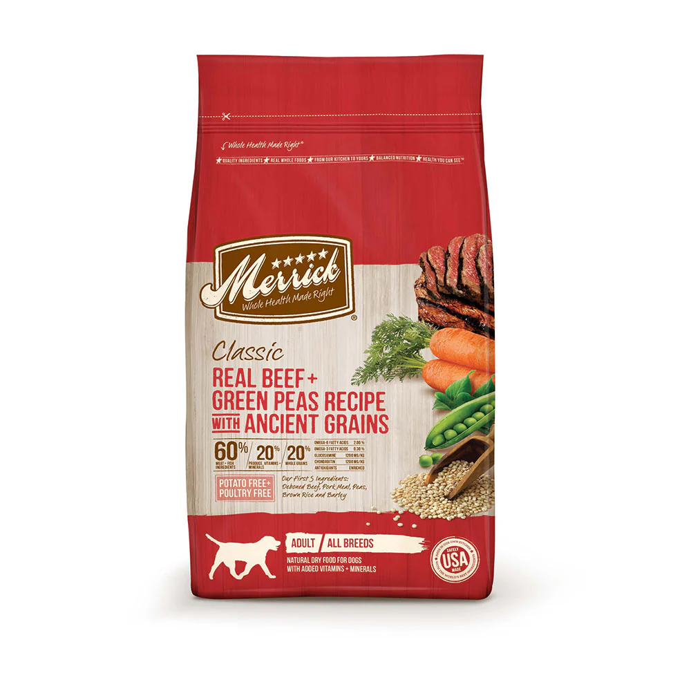 Merrick® Classic Real Beef & Green Peas Recipe with Ancient Grains Dog Food 25 Lbs