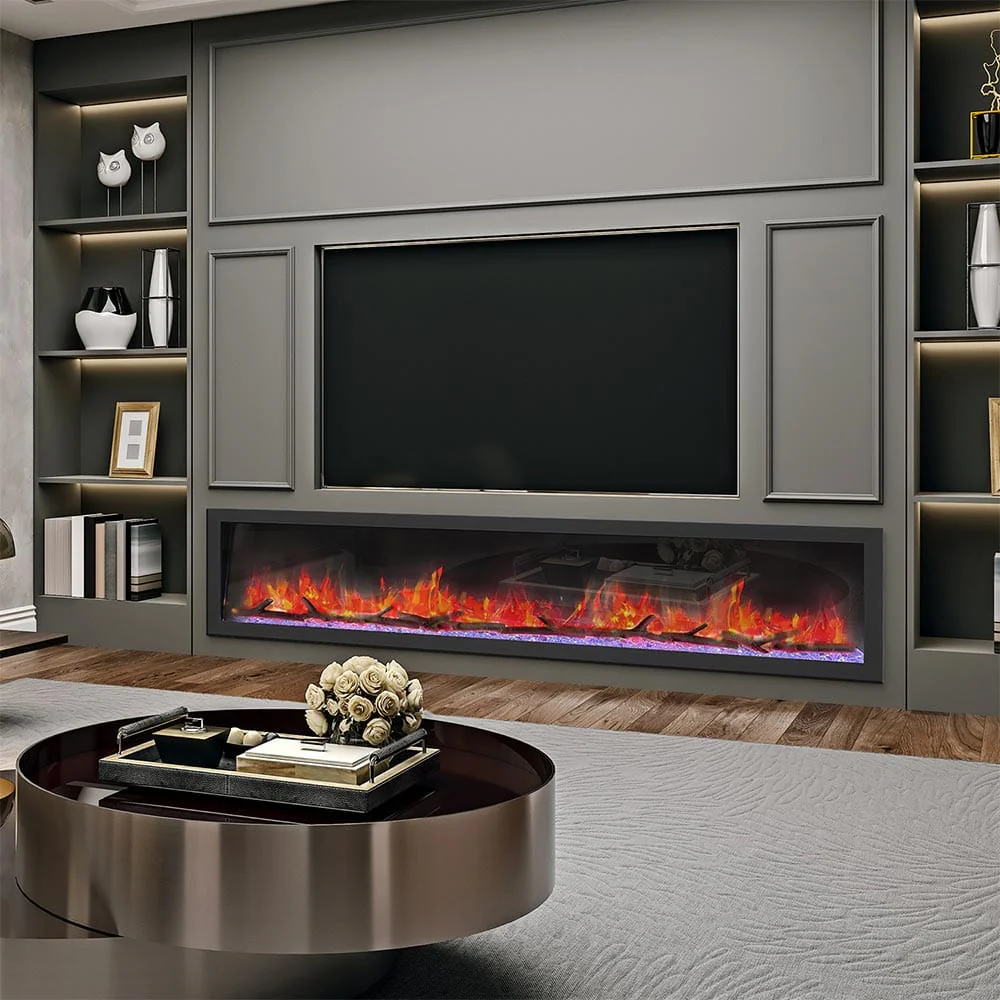 Dynasty 82-in Cascade Linear Electric Fireplace