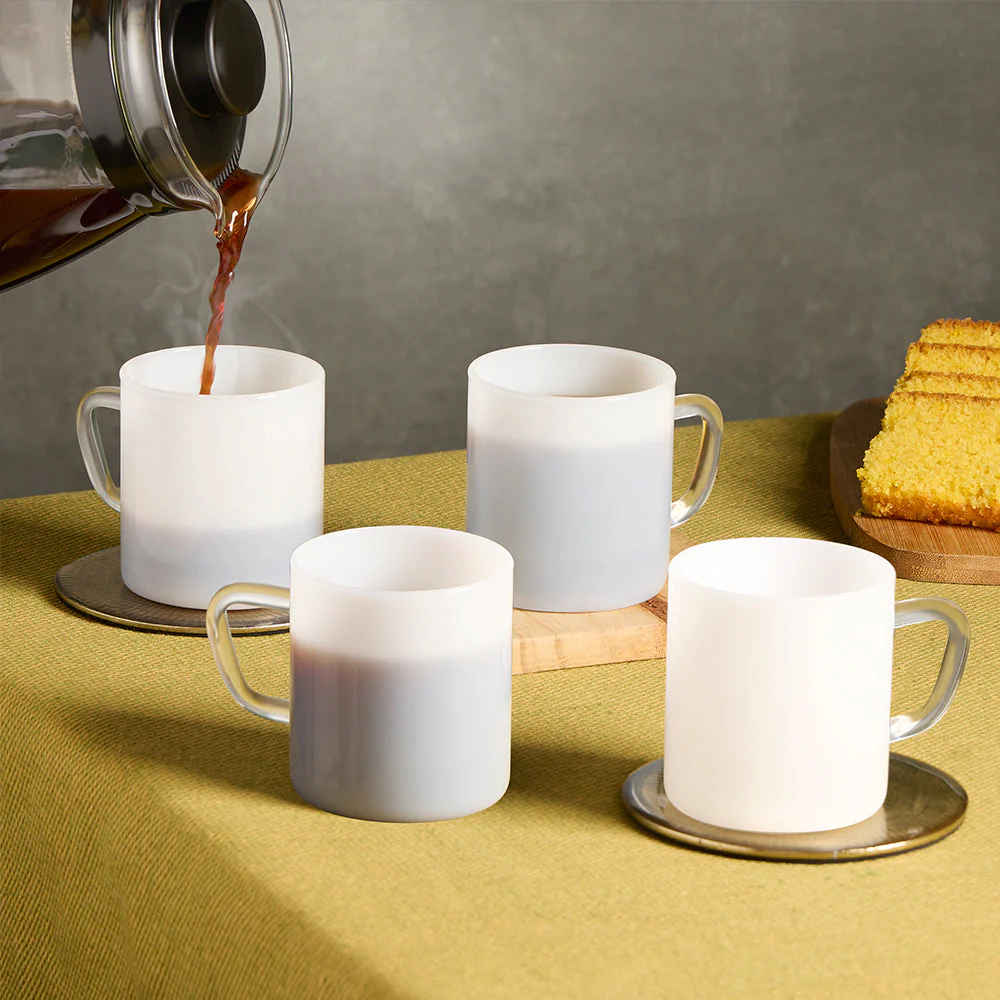 Borosil Vision Jade Mug, Set of 6, 190ml