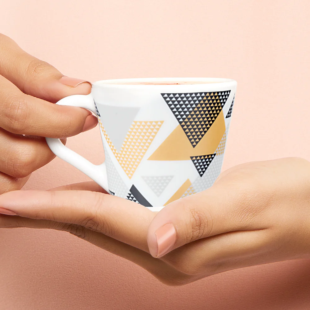 Larah by Borosil Novelty Nivaah Mug Set, 110ml x 6