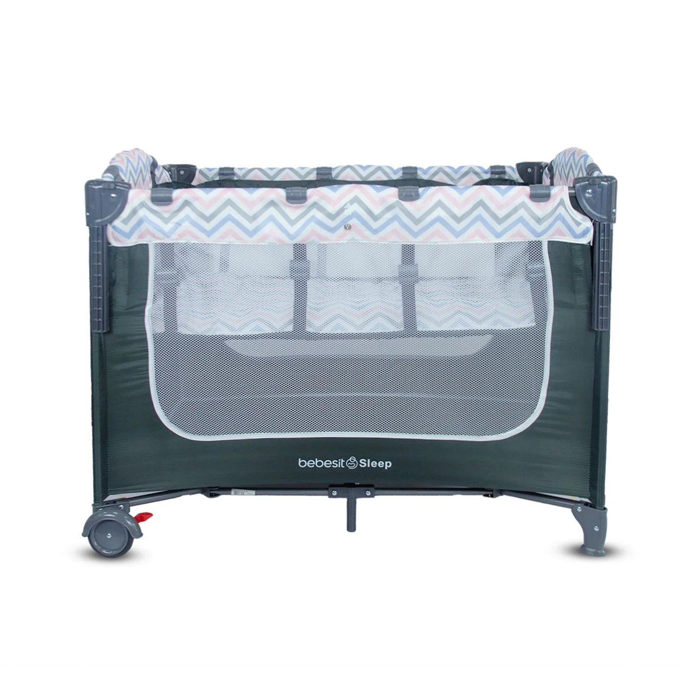 CUNA CORRAL SLEEP ZK005 3 EN 1: COLECHO, CUNA Y CORRAL PARA BEBÉS DE 0 A 3 AÑOS- ROSADO-