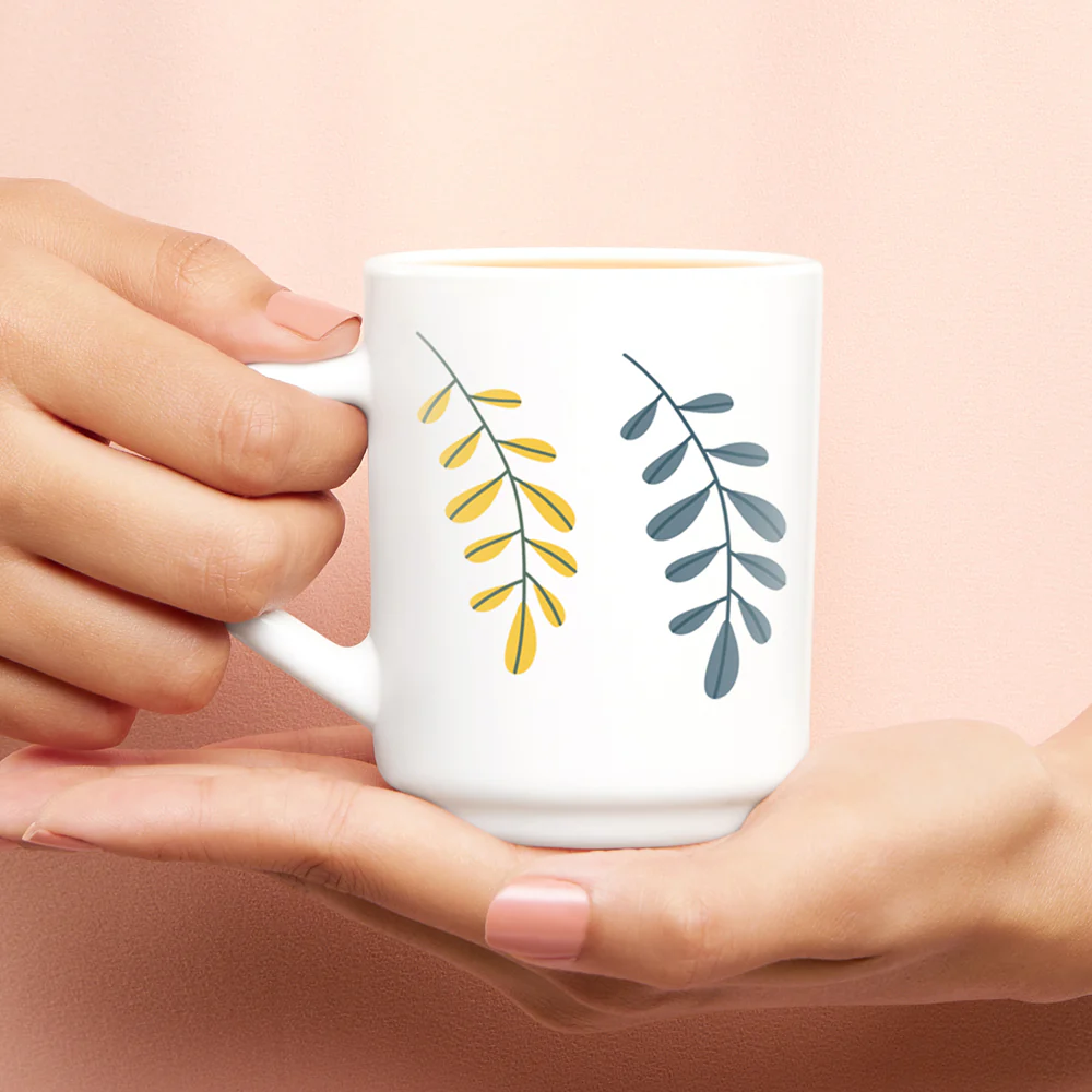 Larah by Borosil Niva Mug Set, 240ml x 6