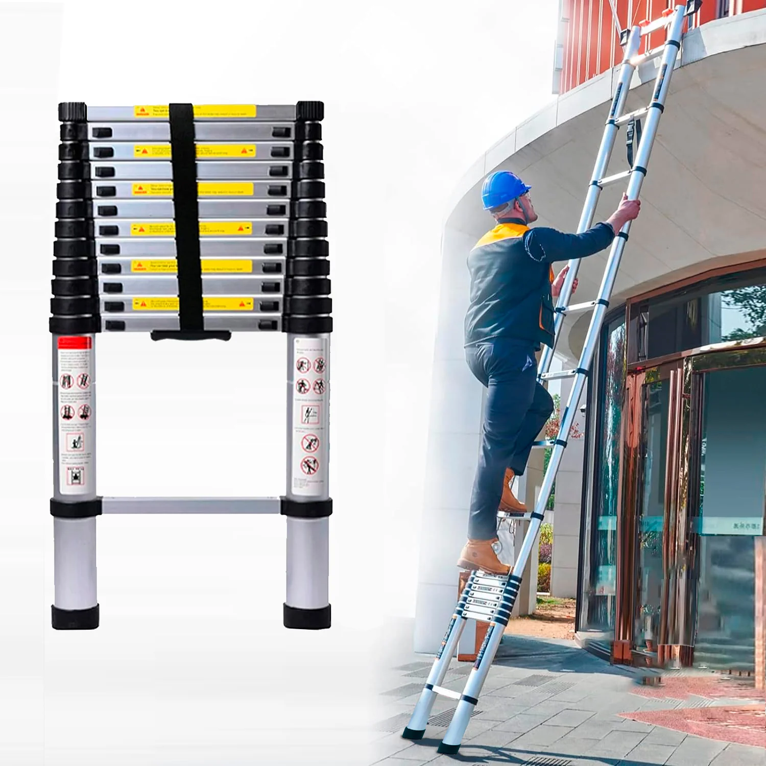 Neo 3.8M Extendable Aluminium Foldable Telescopic Ladder