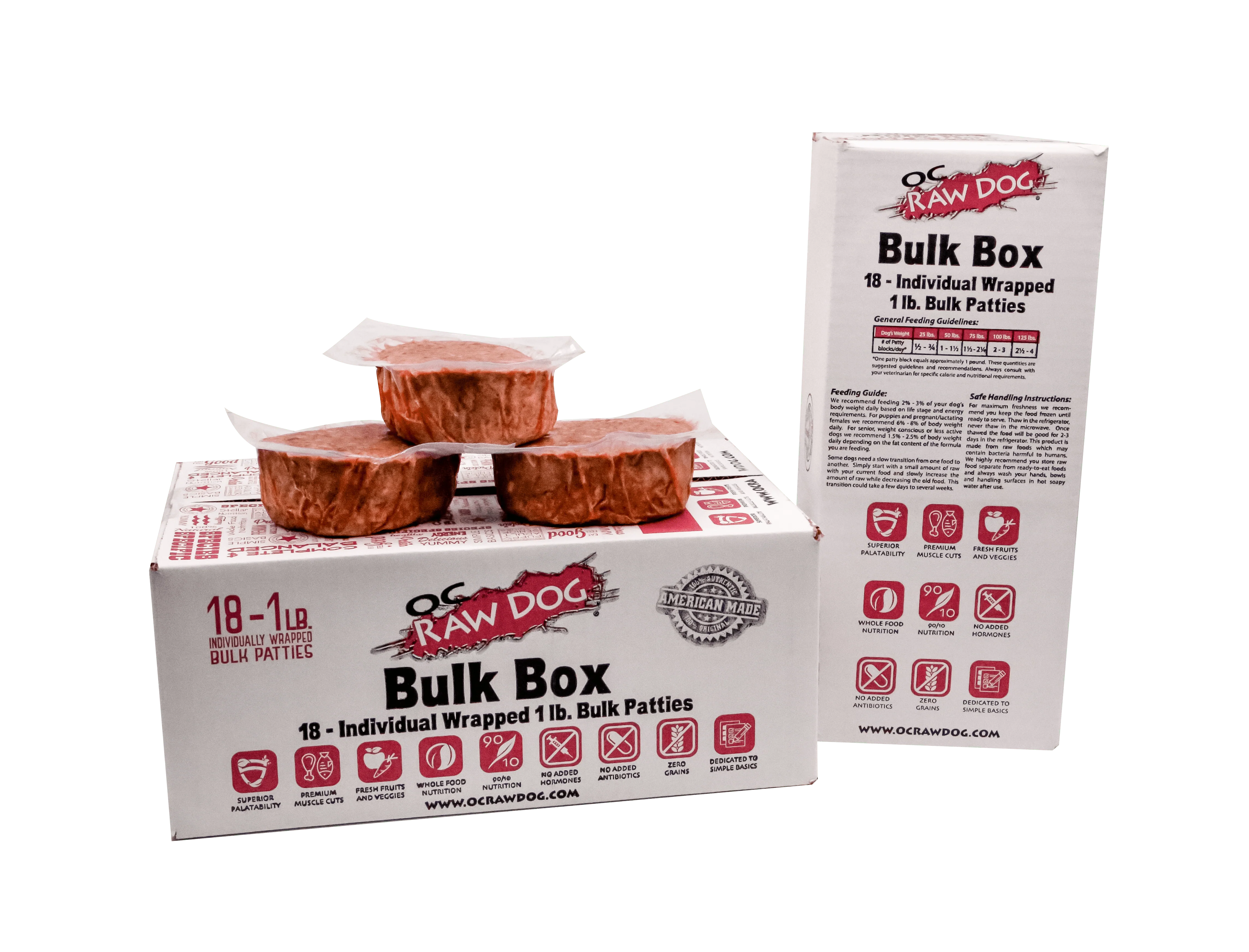 OC Raw Dog Frozen Beef & Produce Patty