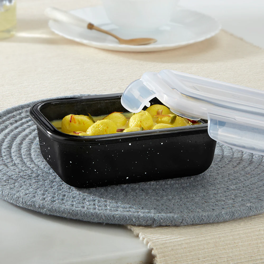 Colors Pebble Black Rectangle Klip N Store