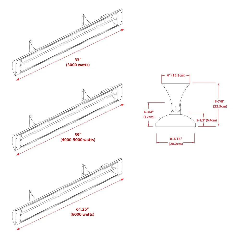 Infratech CD-Series Infrared Patio Heater 240V