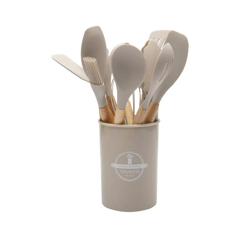 12 Piece Kitchen Utensil Set Khaki