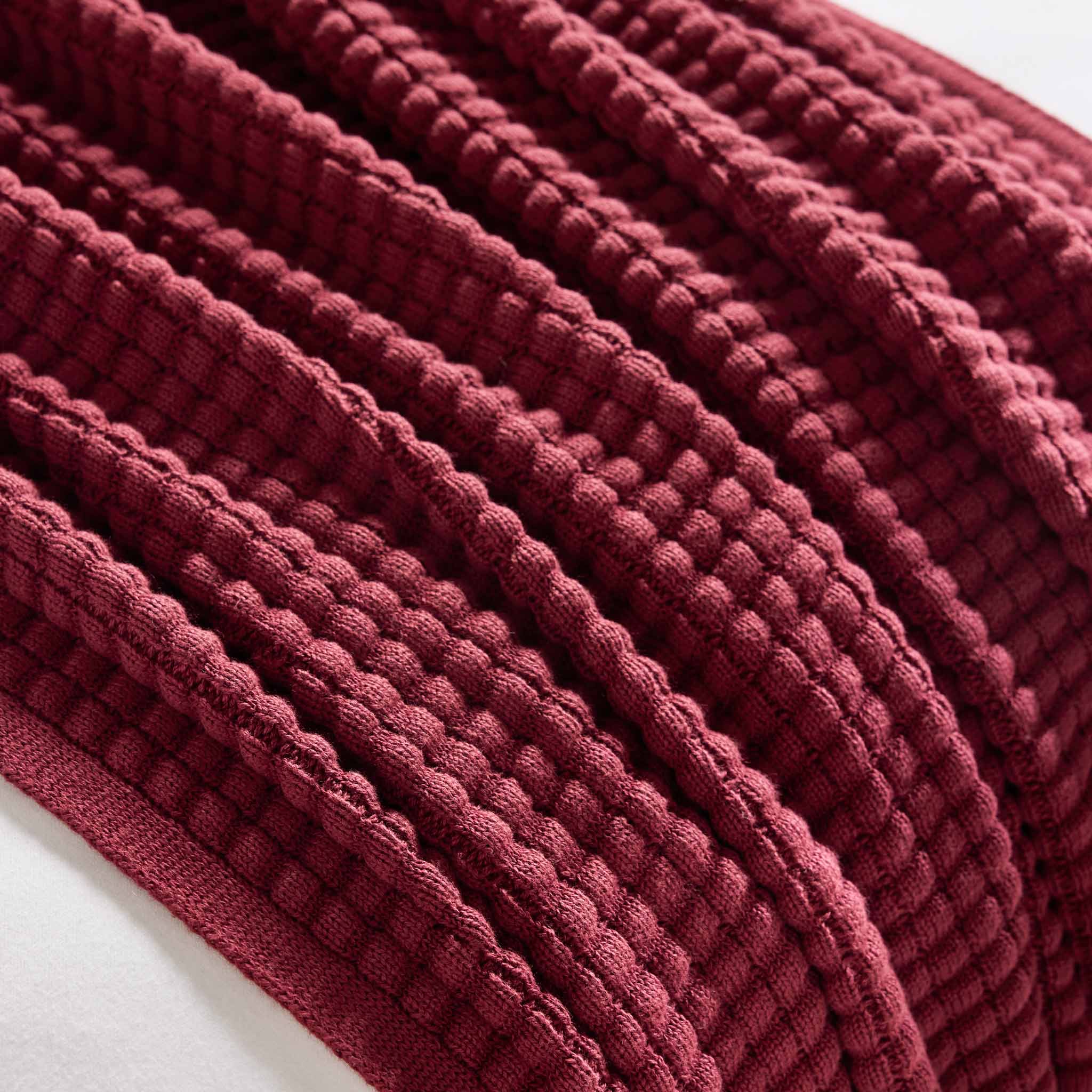 Grid Knit Cotton Throw Blanket - Last Call