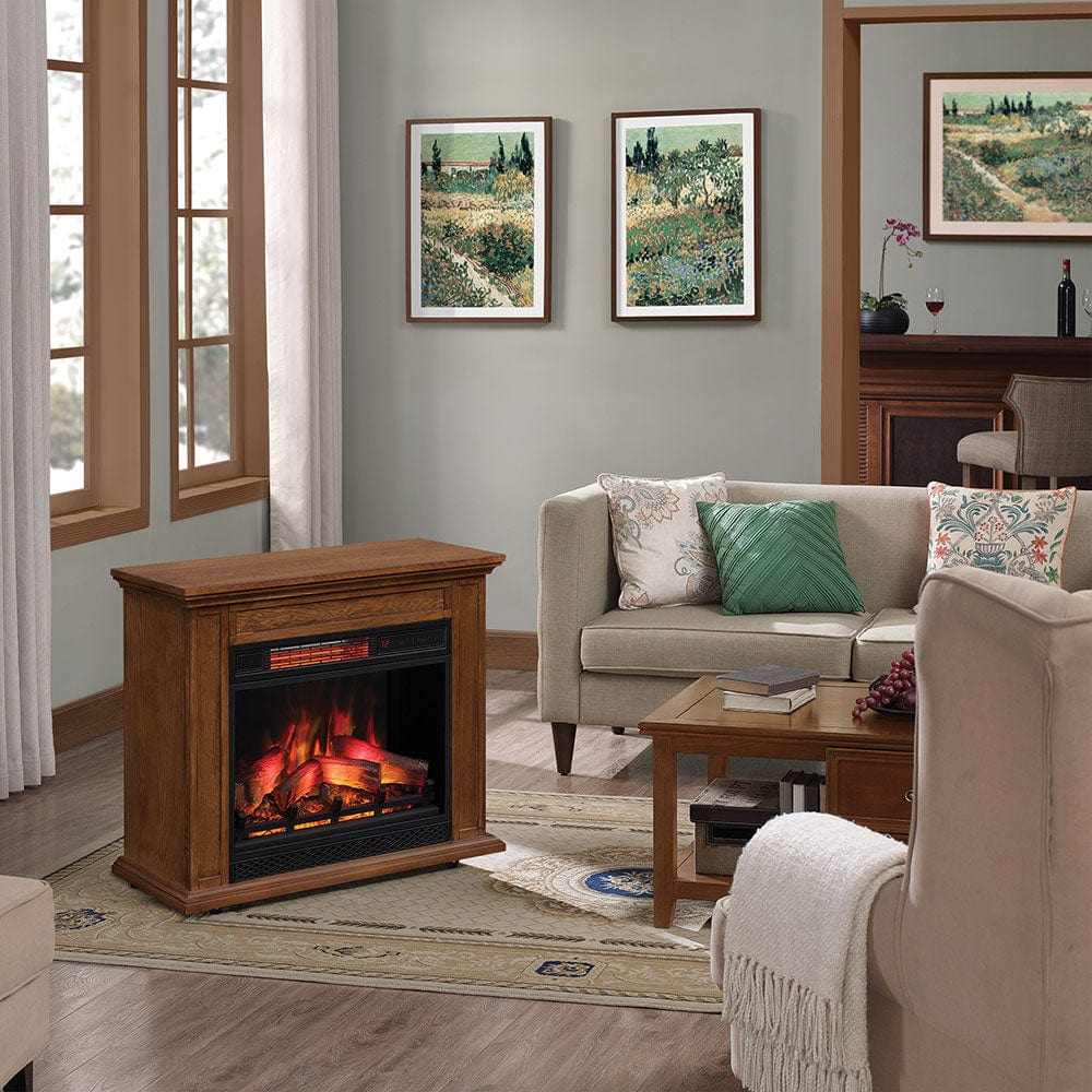Carlisle 1,000 Sq. Ft. Infrared Fireplace Heater in Oak