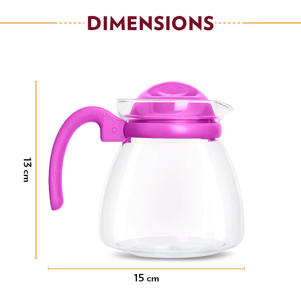 Borosil Carafe w Strainer, Pink (IM)