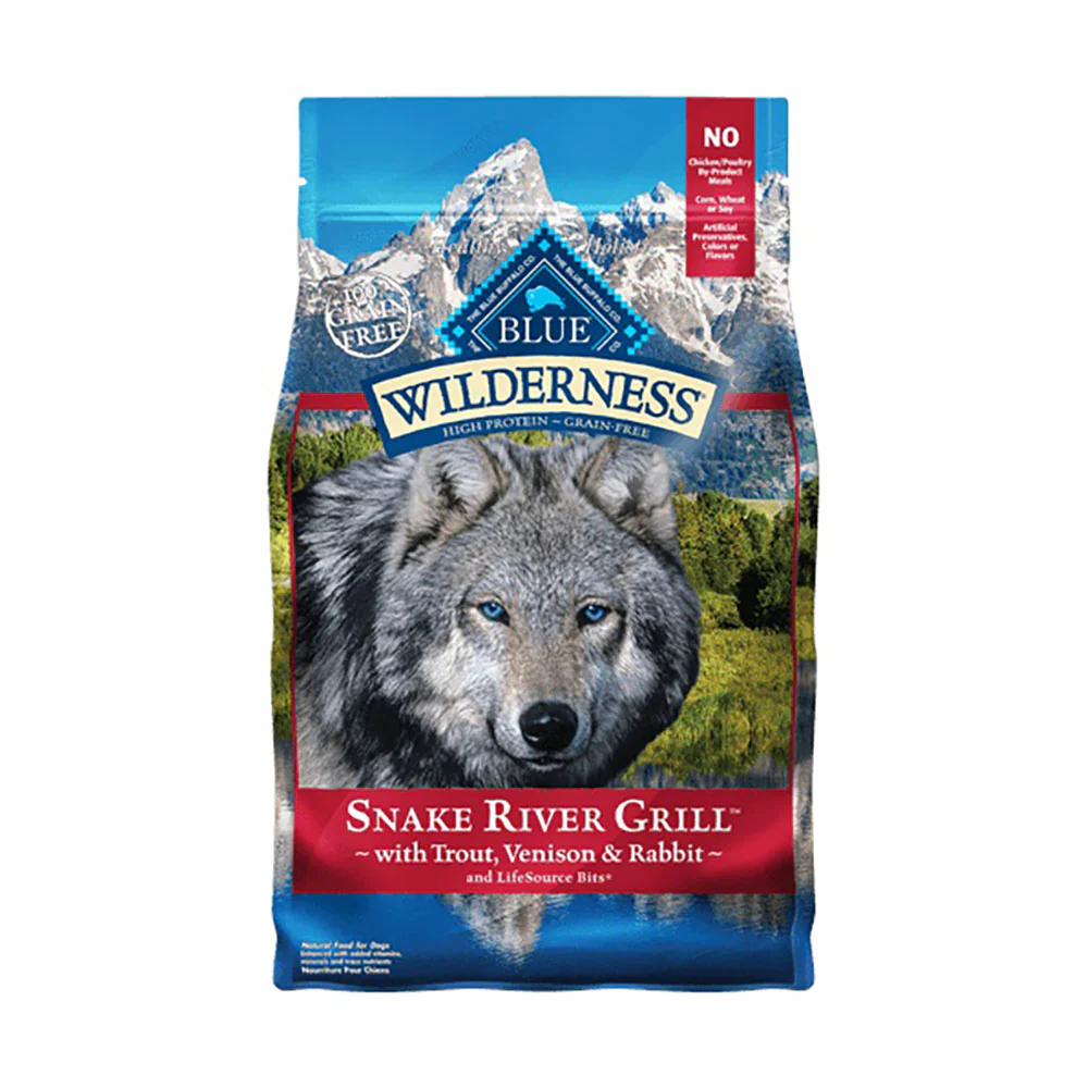 Blue Buffalo® Wilderness™ Snake River Grill™ with Trout, Venison & Rabbit Grain Free Dog Food 22 Lbs