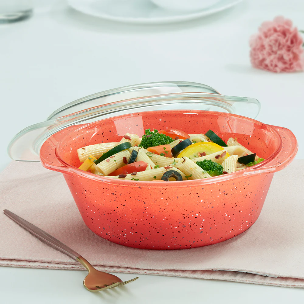 Colors Kube Pink Casserole with Lid