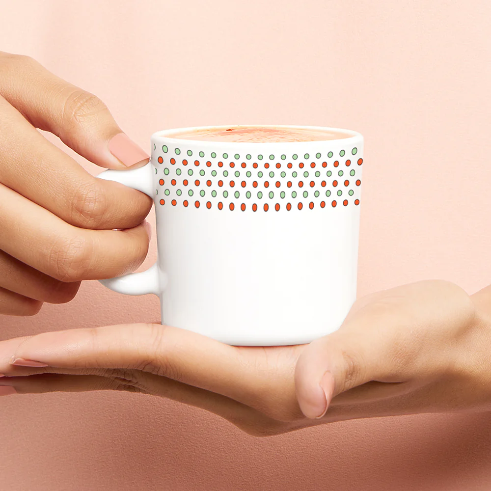 Larah by Borosil Waltz Mug Set, 180ml x 6