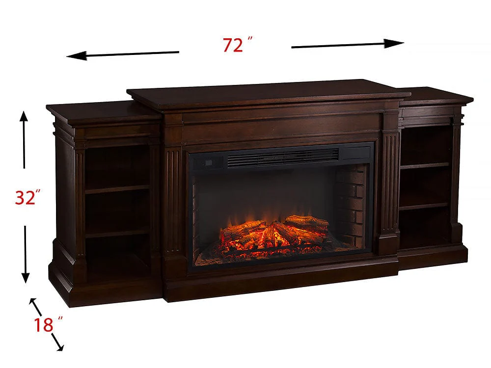 Reese Electric Fireplace Mantel Package in Espresso
