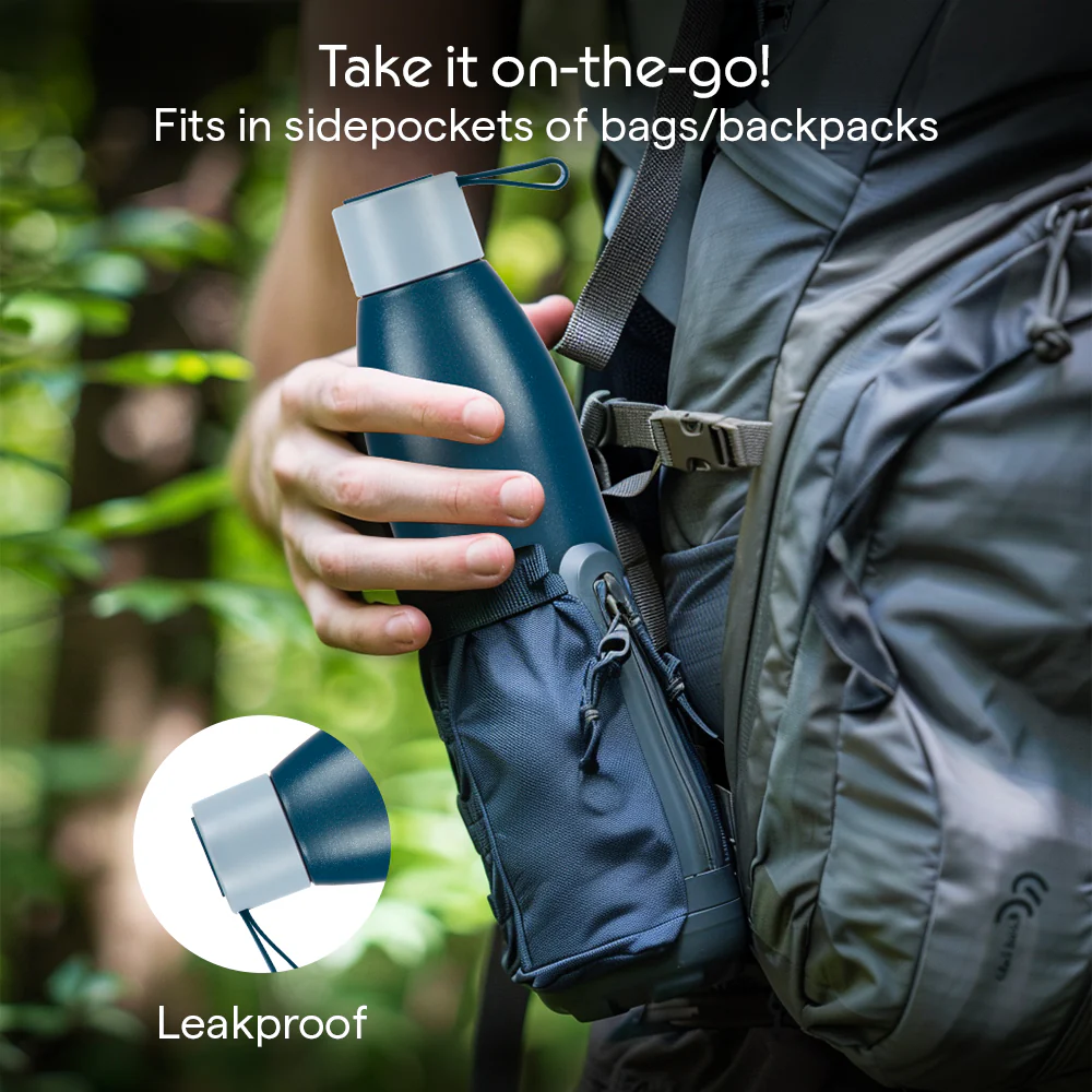 Duomate Vacuum Insulated Stainless Steel Bottle, Blue, Personalise