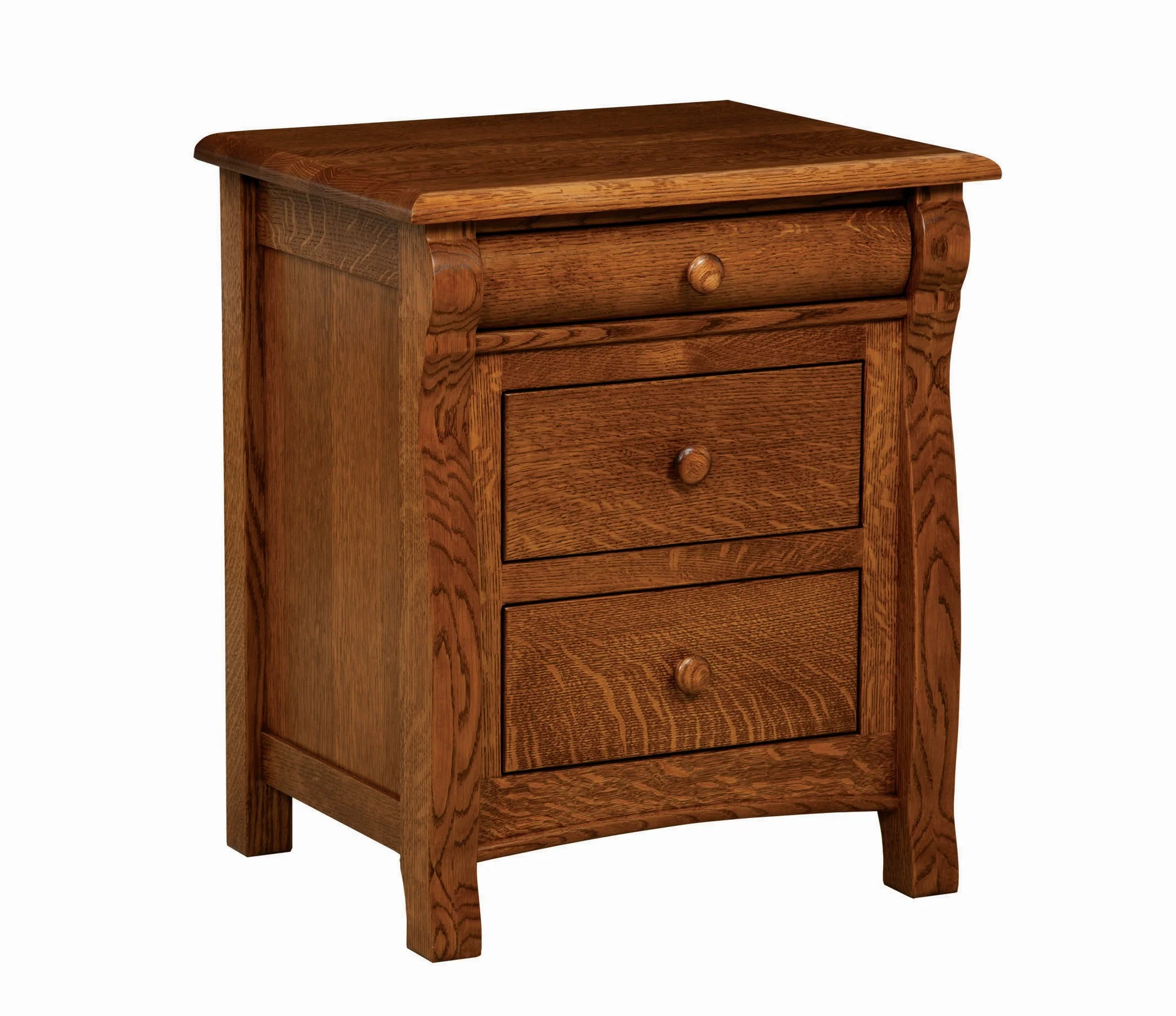 Amish Castlebury Three Drawer Nightstand