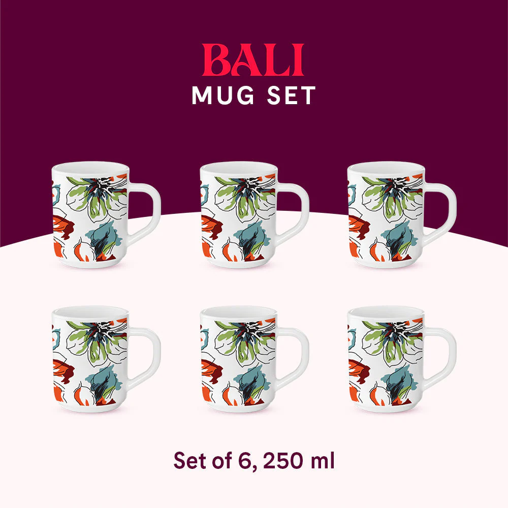 Larah by Borosil Bali Mug Set, 240ml x 2