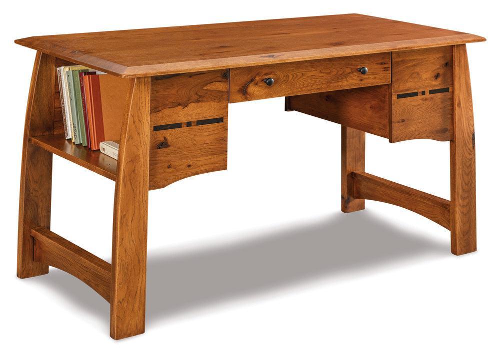 Amish Boulder Creek Writers Desk with Finished Backside - Quick Ship