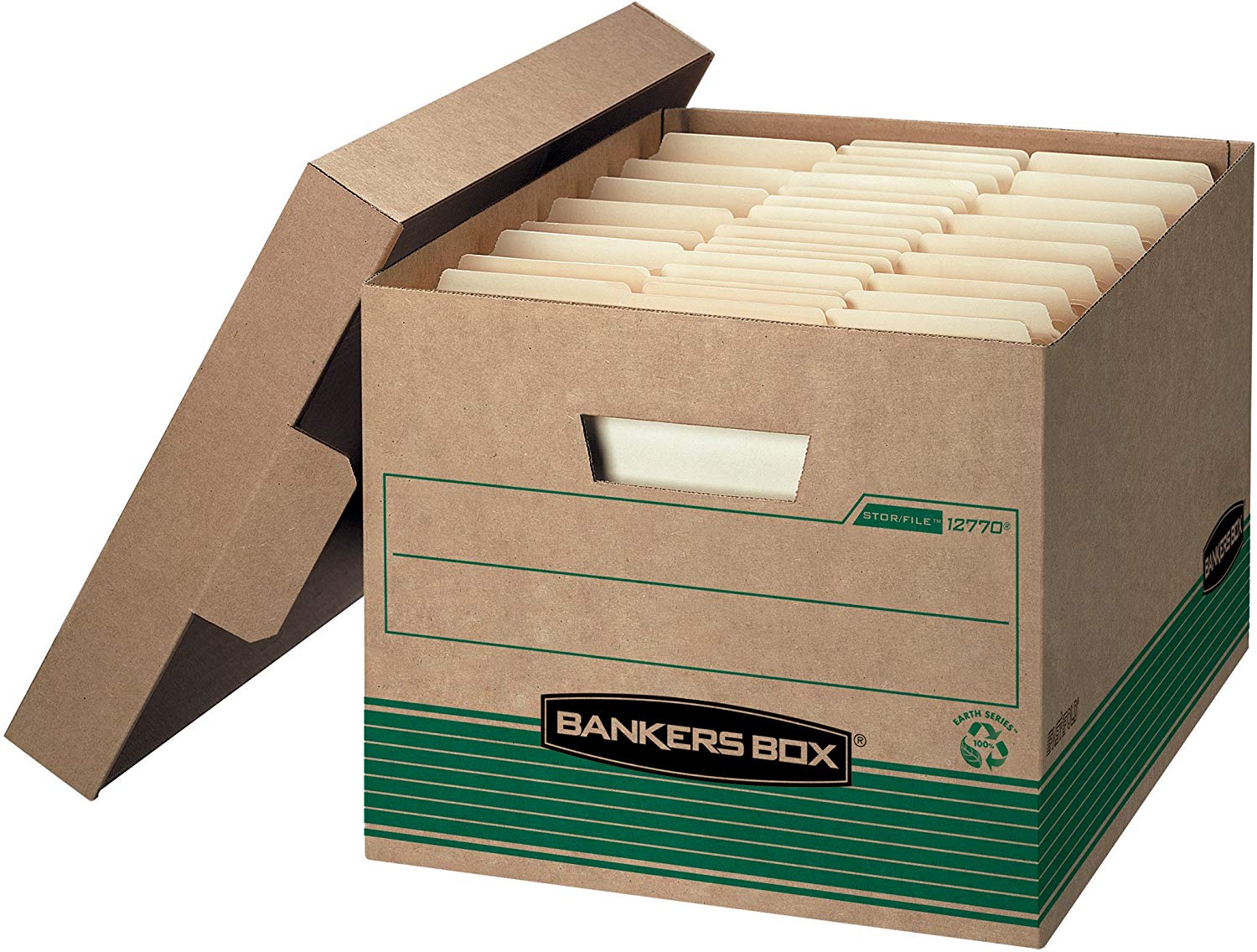 Storage Boxes, Fast Fold, Lift-Off Lid, 100% Recycled