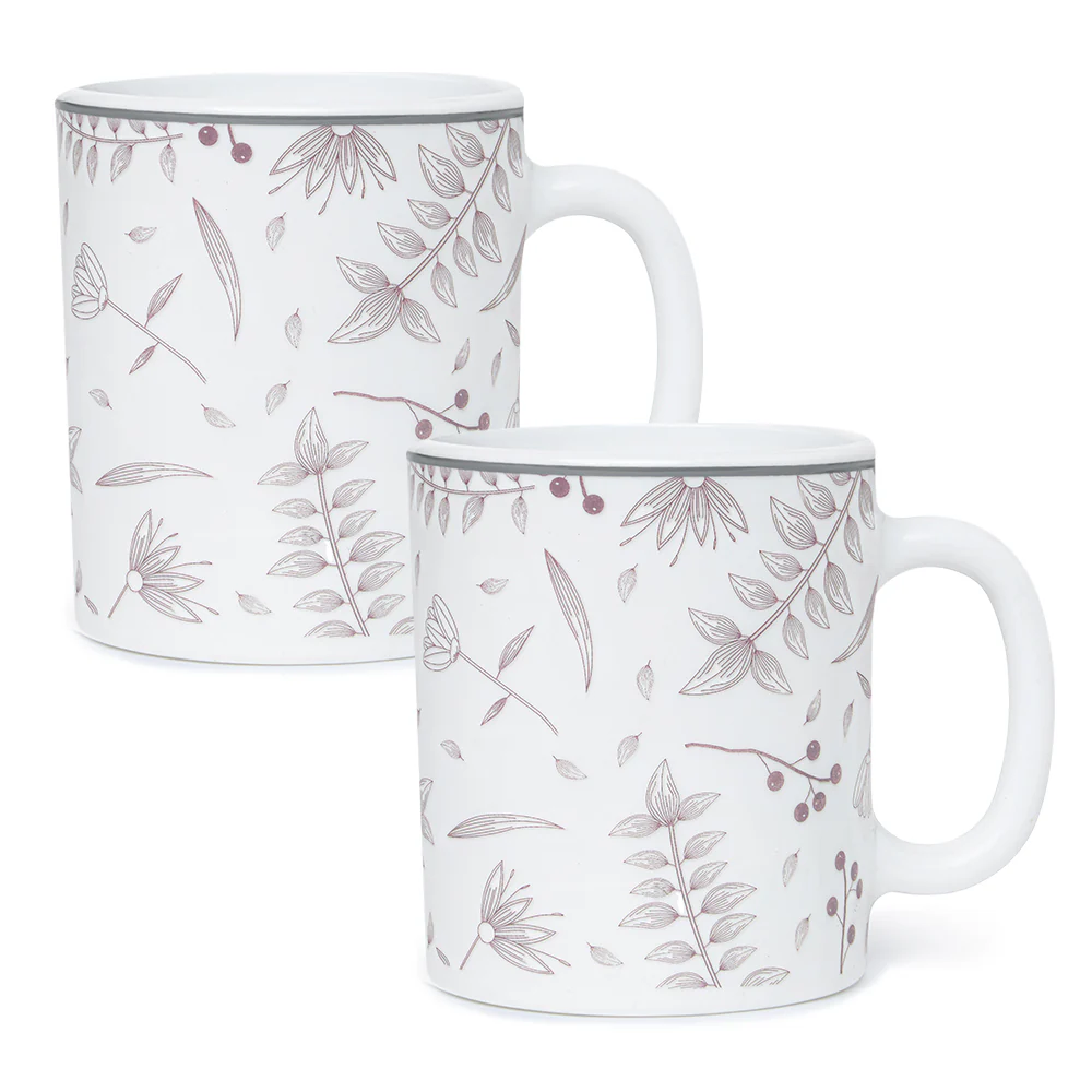 Larah By Borosil Grandeur Mug Set, 320ml, 320ml x 2