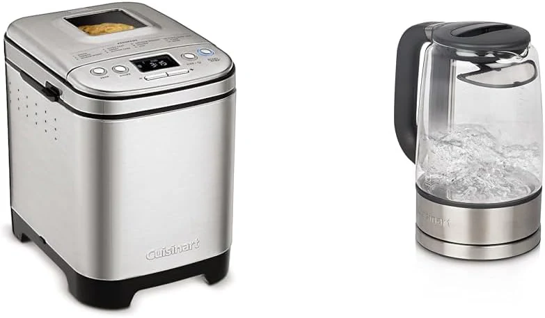 Bread Maker Machine, Compact and Automatic, Customizable Settings, Up to 2lb Loaves