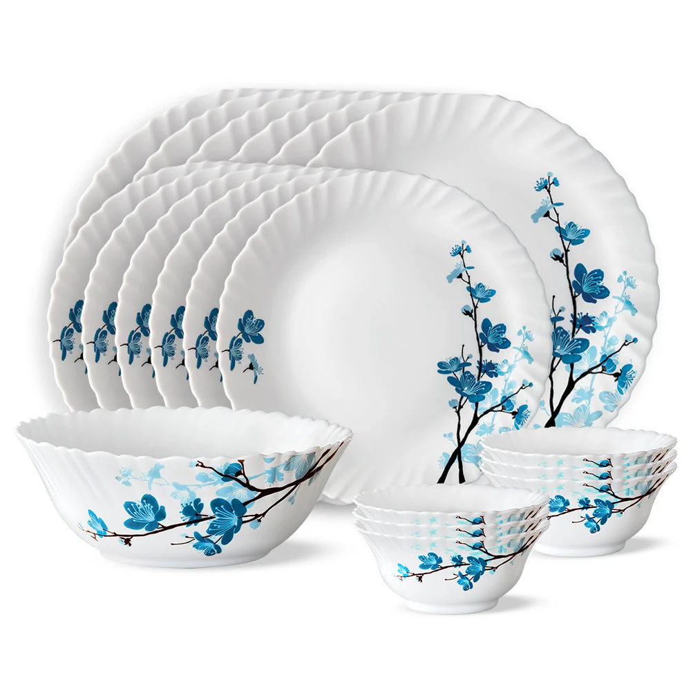 Larah by Borosil Mimosa Dinner Set, 21 pc