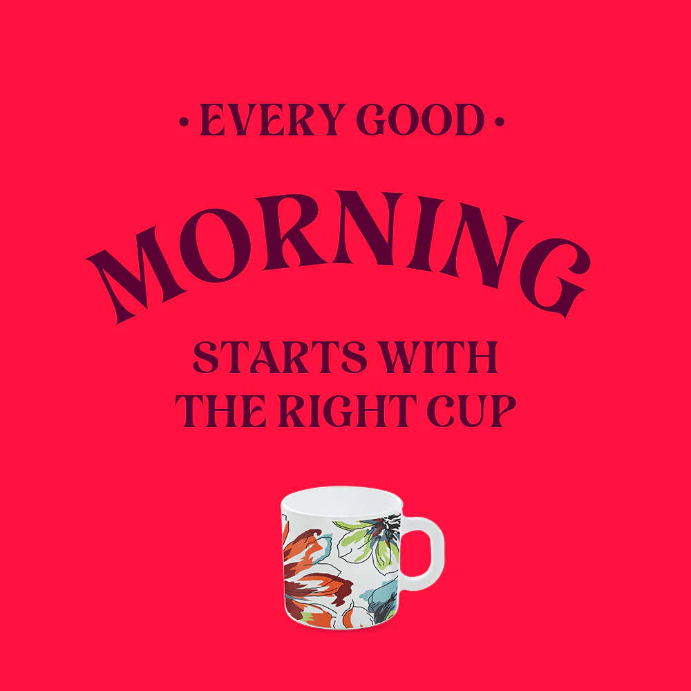 Larah by Borosil Bali Mug Set, 180ml x 12