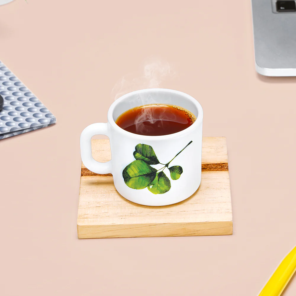 Larah by Borosil Oval Mug Set, 100ml x 6