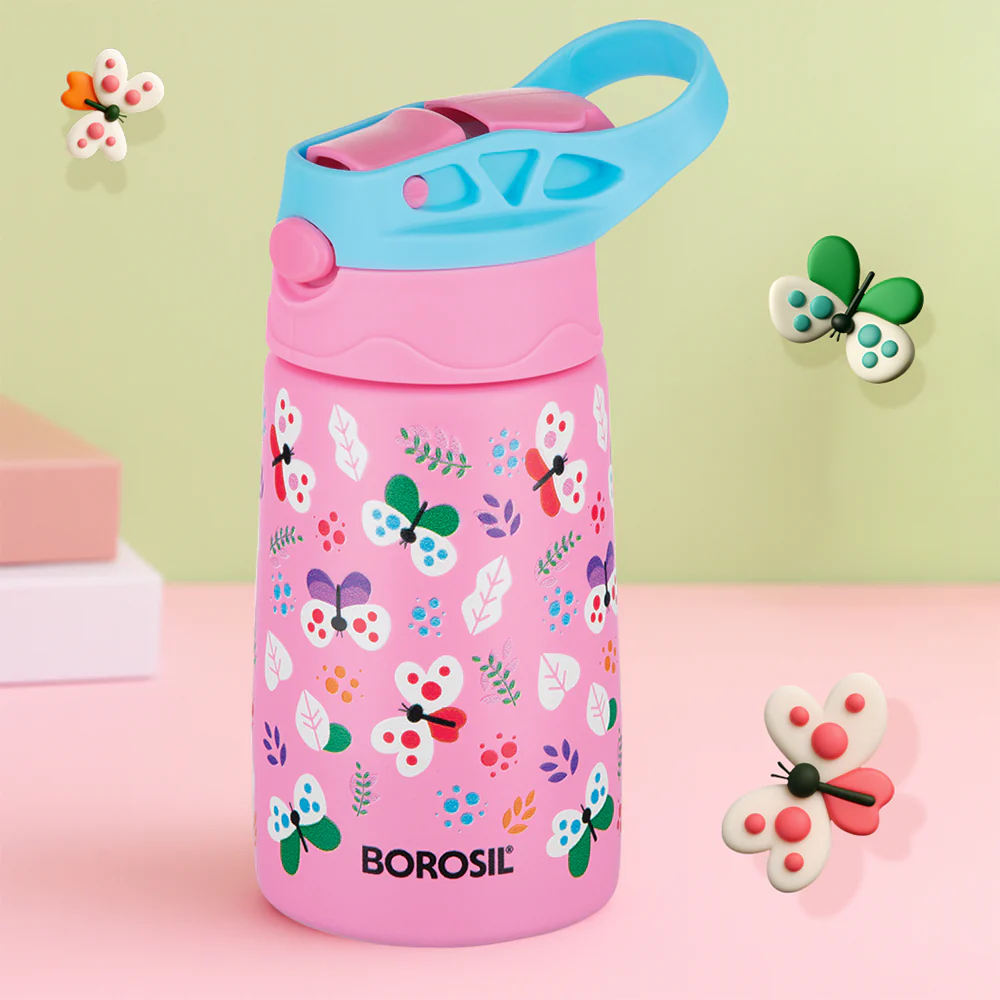 Borosil Butterfly Kids Sipper, 330ml